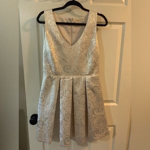 Boston proper golden a-line dress, gold